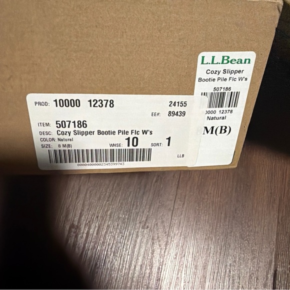 LL Bean Slippers Womens 8 M Cozy Bootie Cream Wool Pull On Comfort Ankle Top - Picture 5 of 5